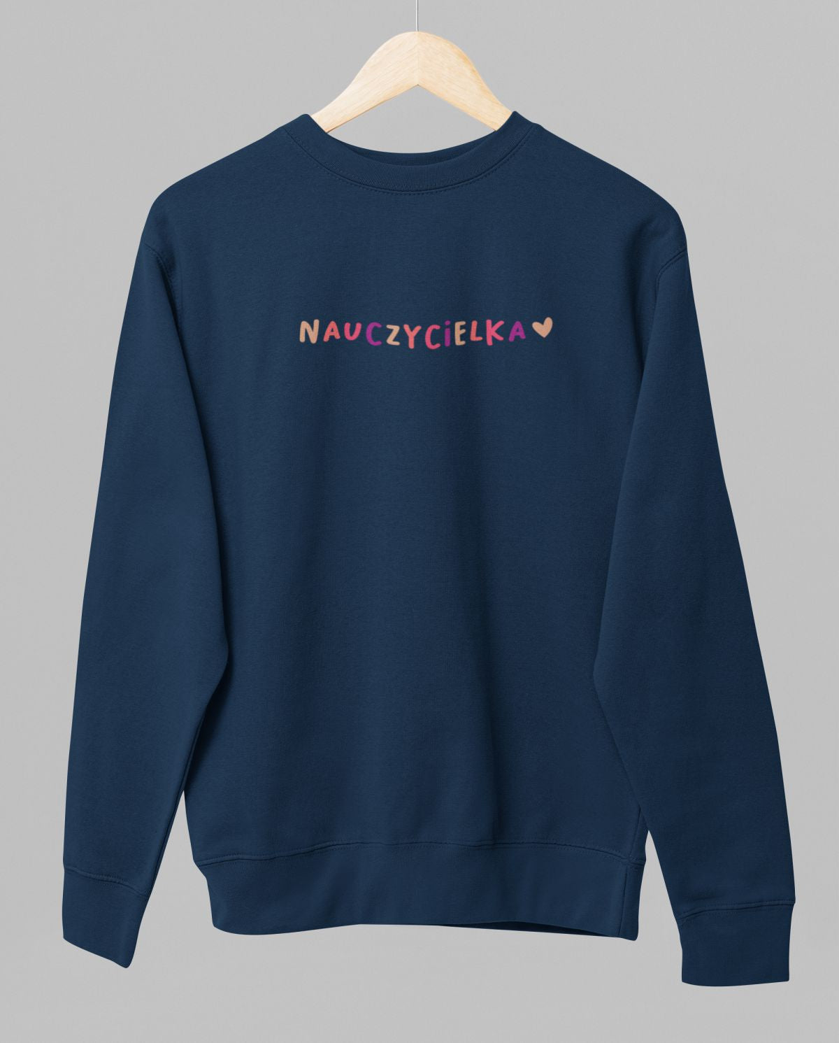 Niebieska UNISEX bluza "Nauczycielka" (Wyprodukowany towar)