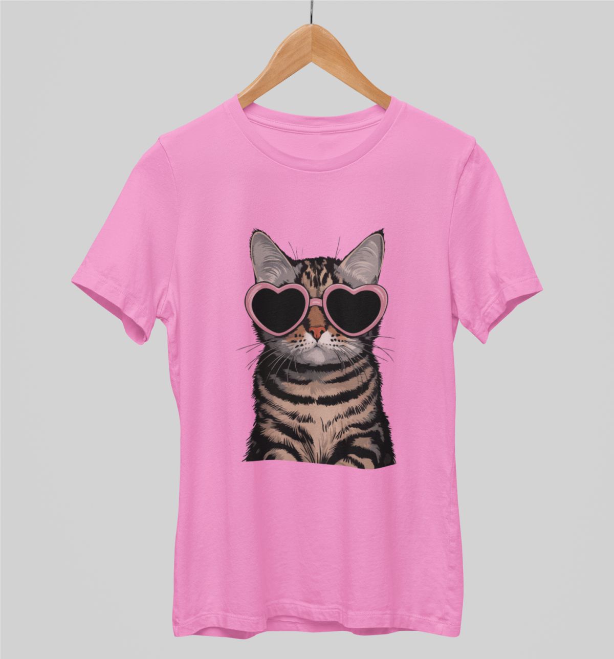 Rozā UNISEX krekli "Foršs kaķis"