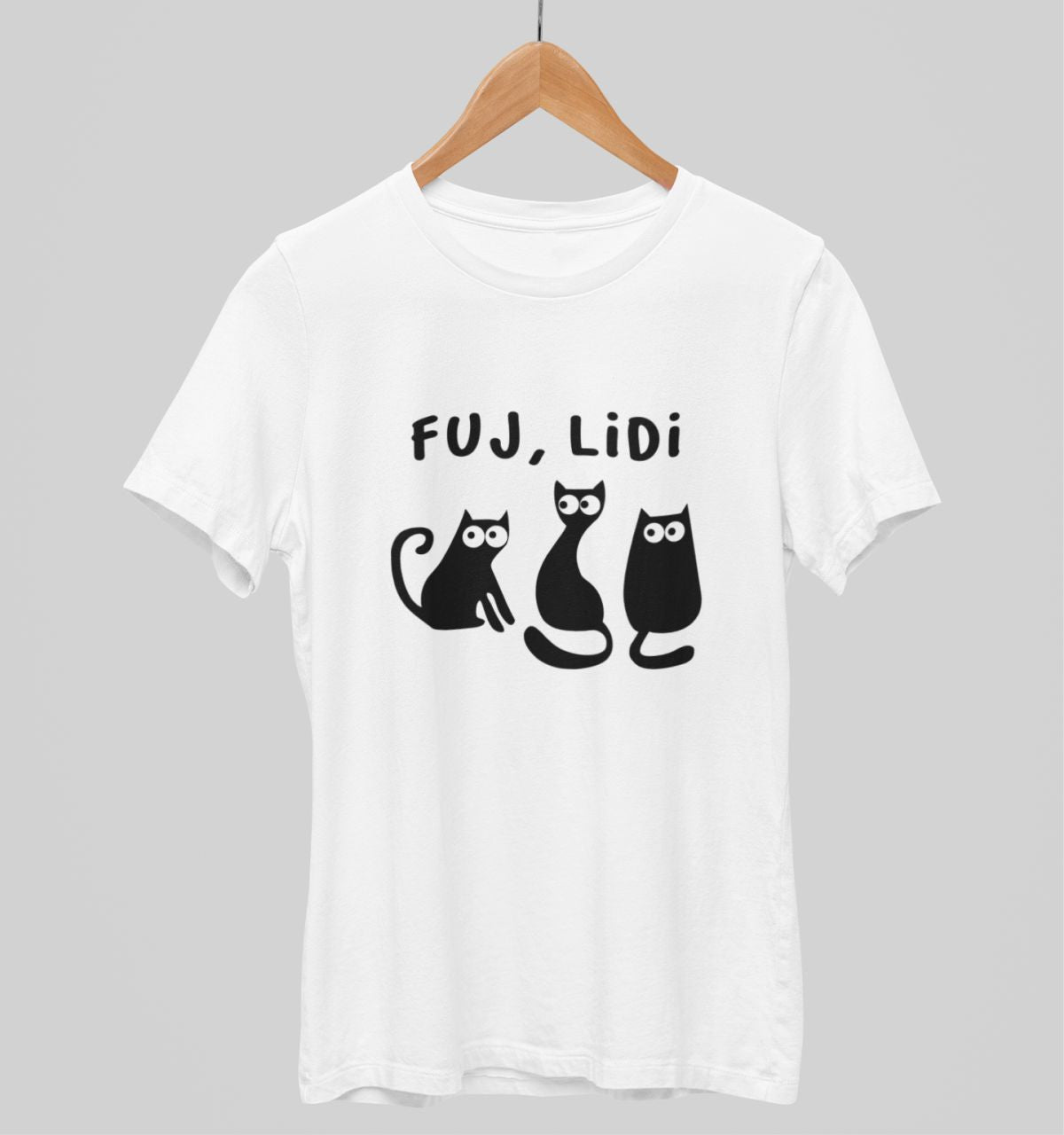 Bílé unisex tričko "Fuj, lidi"