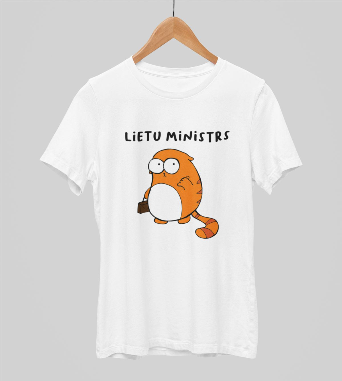 Balti UNISEX krekli "Lietu ministrs"