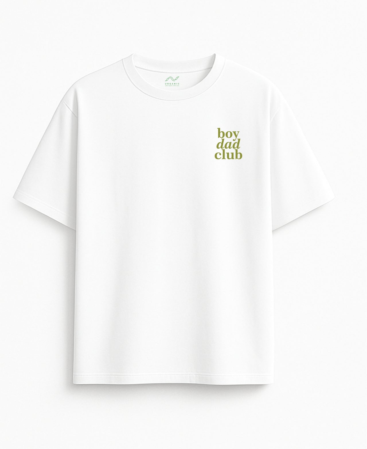 Oversized white T-shirt "Boy dad club"