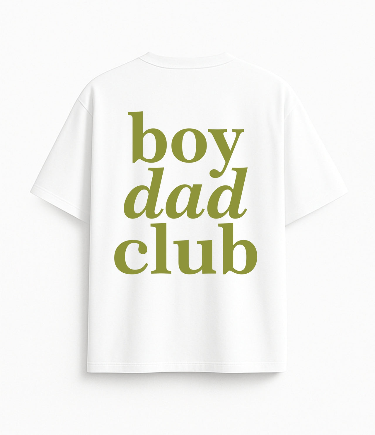 Oversized white T-shirt "Boy dad club"