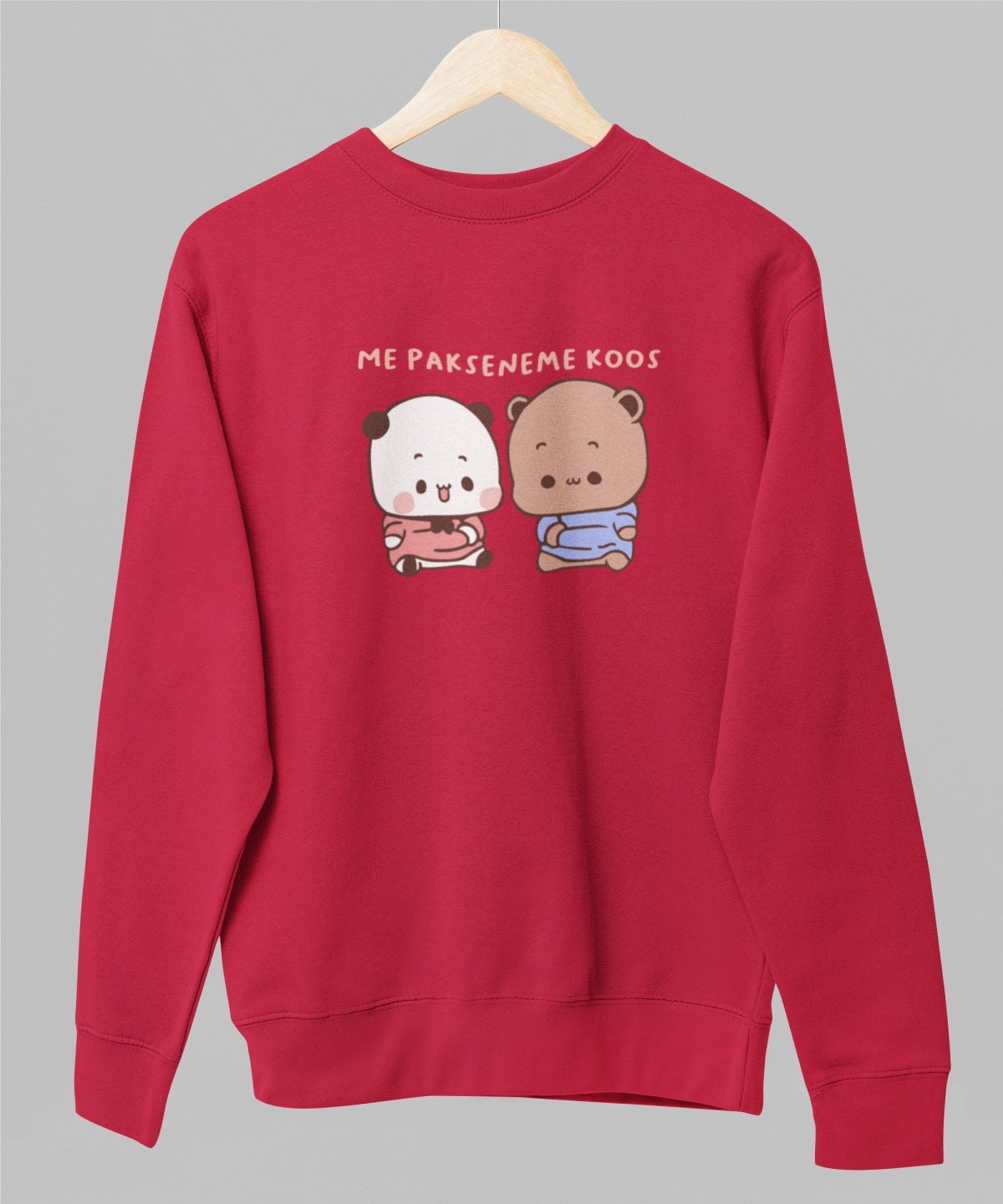 Punane unisex pusa "Me pakseneme koos"