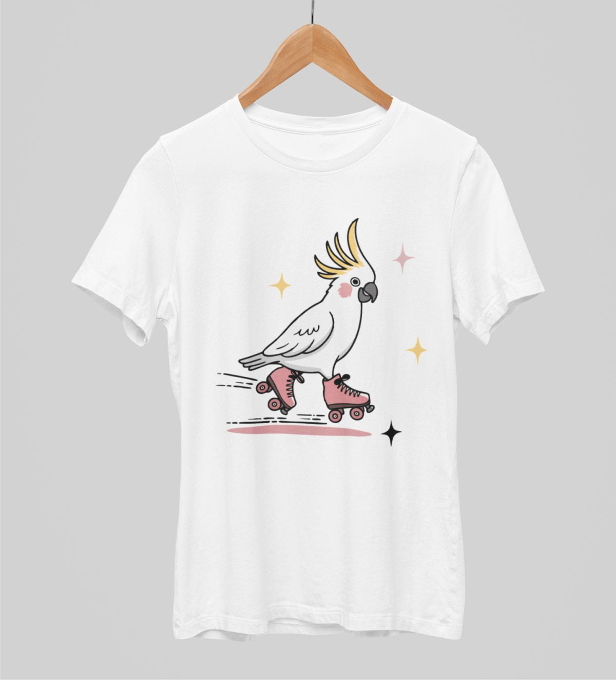 Valkoiset unisex T-paidat "Mennään!"