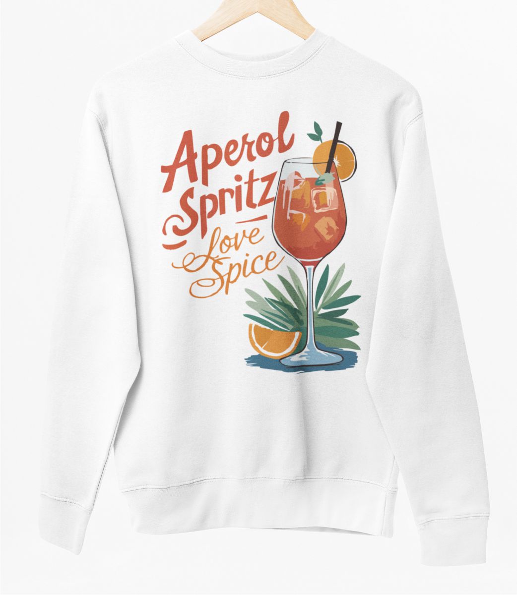 Vit UNISEX tröja “Aperol”