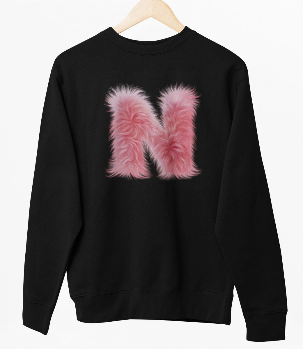 Must UNISEX kapuutsita pusa "N täht"