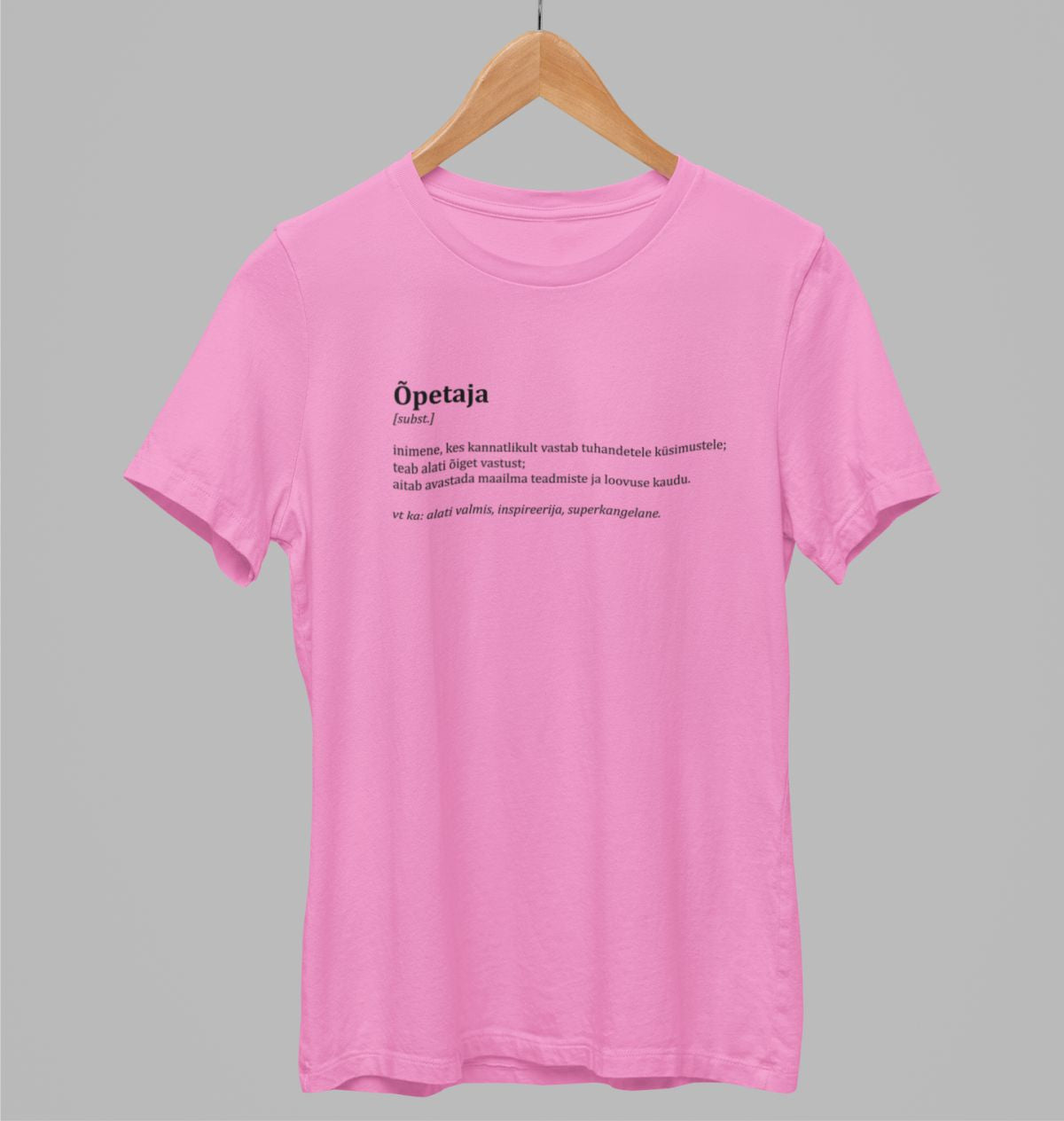 Roosad UNISEX T-särgid "Õpetaja kirjeldus"