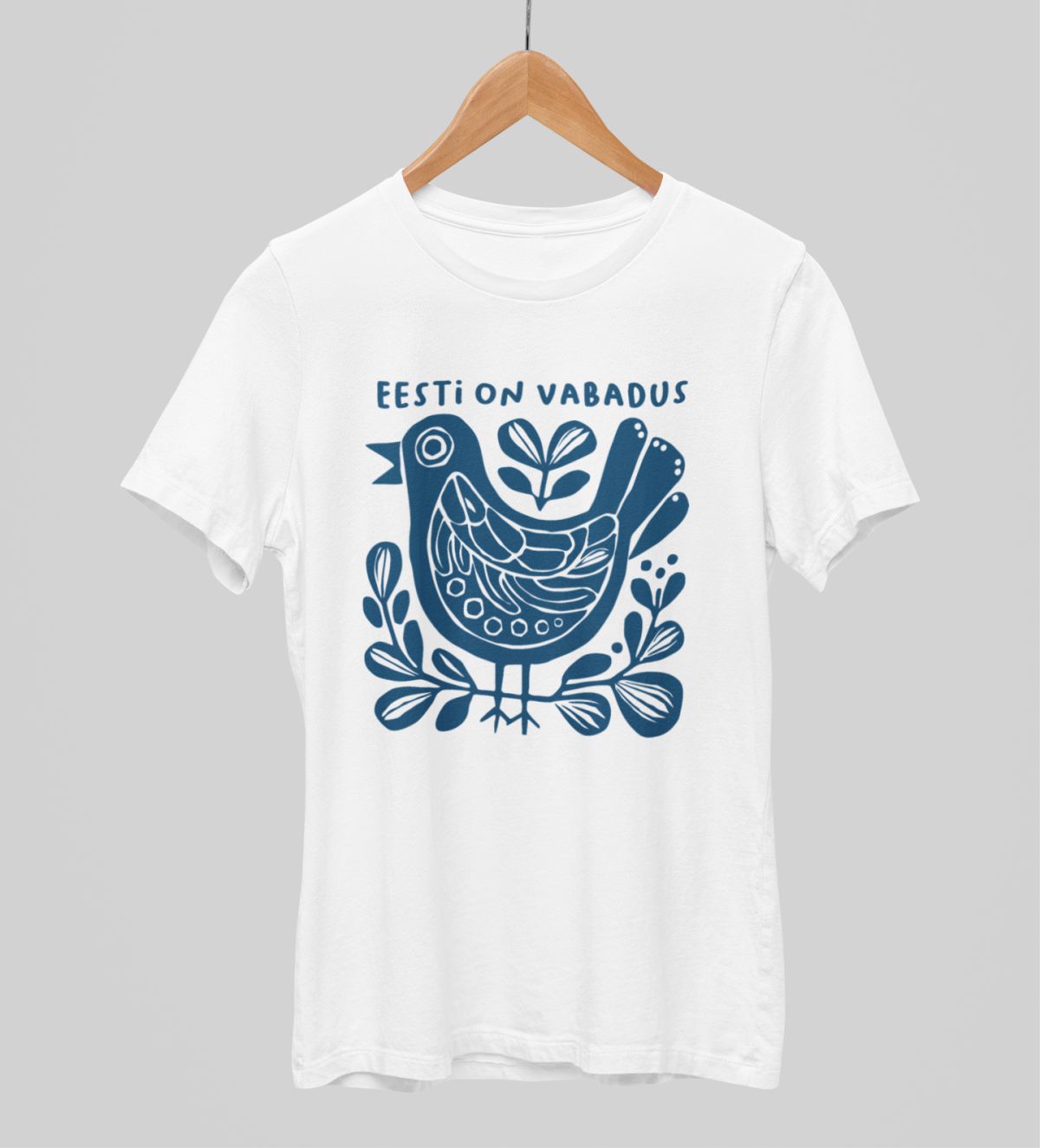 Valged UNISEX T-särgid "Eesti on vabadus"