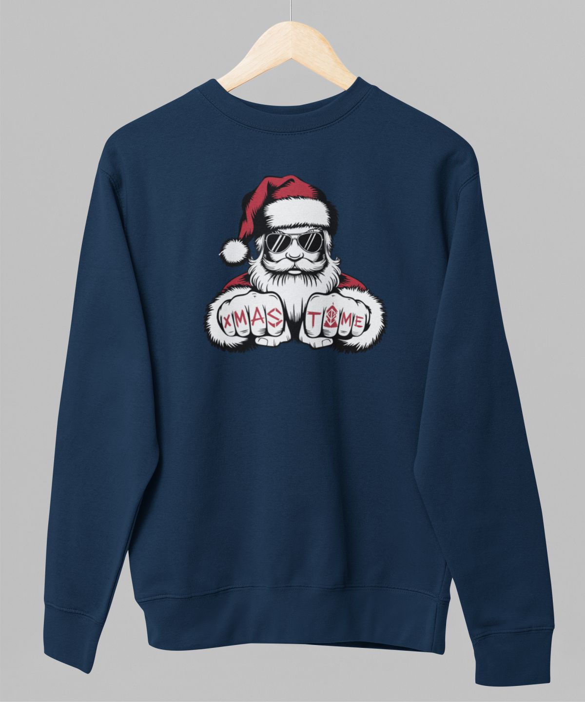 Zils UNISEX džemperis bez kapuces "Stilīgais vectēvs"