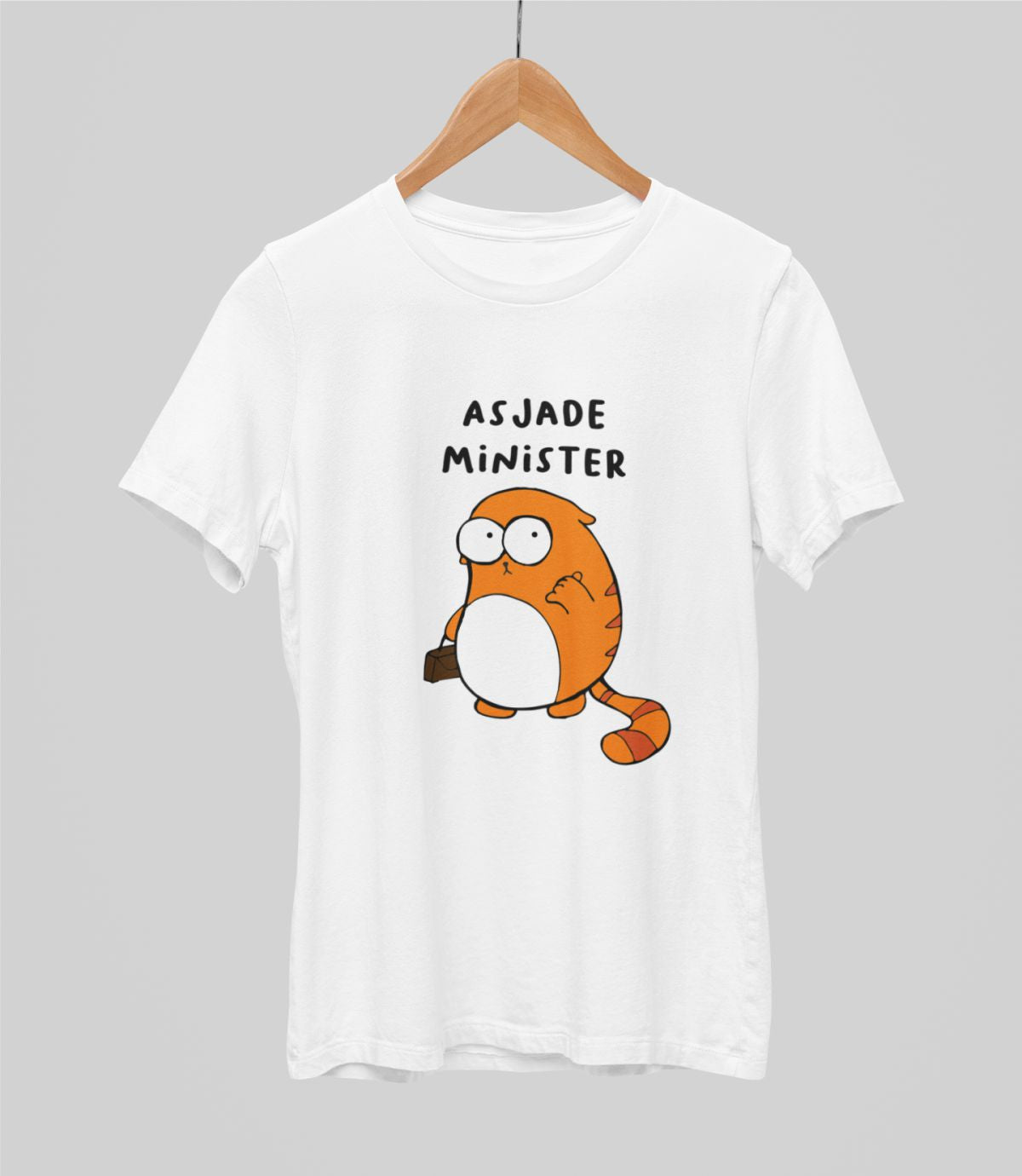 Valged UNISEX T-särgid "Asjade minister"