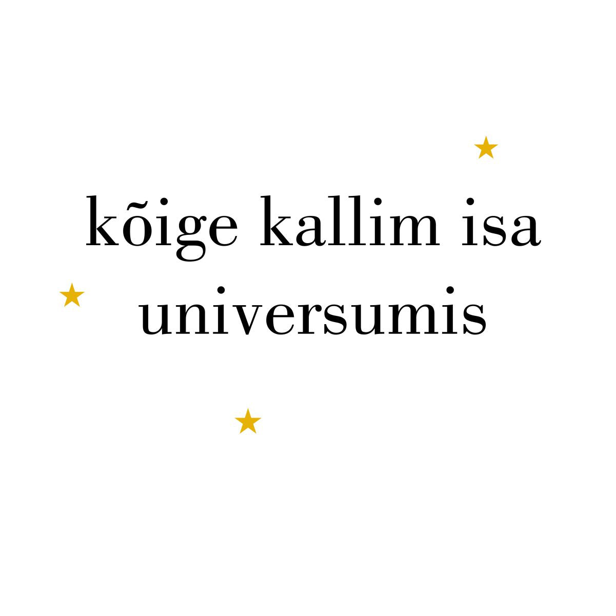 Valge pusaer ilma kapuutsita "Kõige kallim Isa universumis"