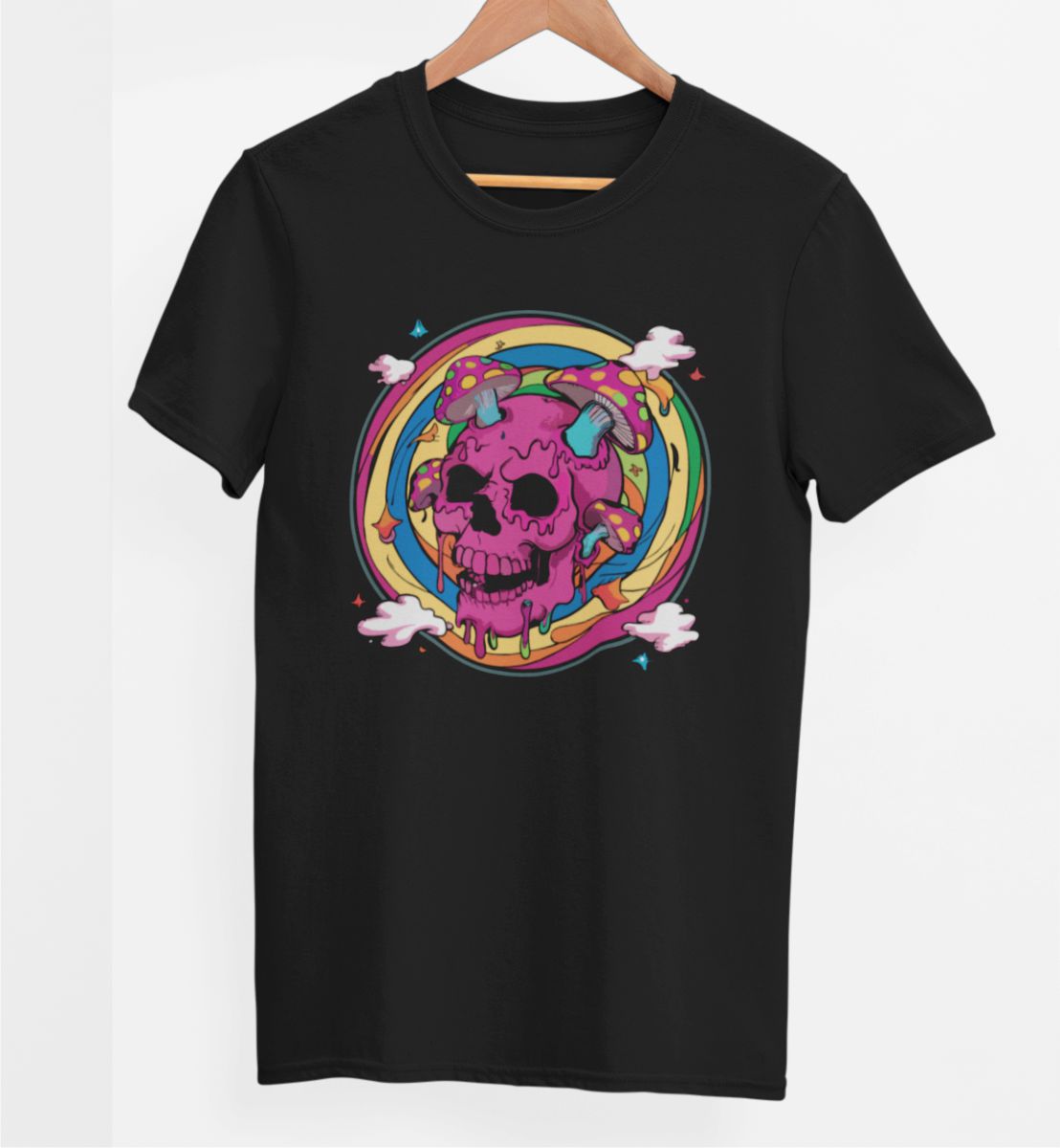 Svart UNISEX T-shirt “Rosa Himmel”