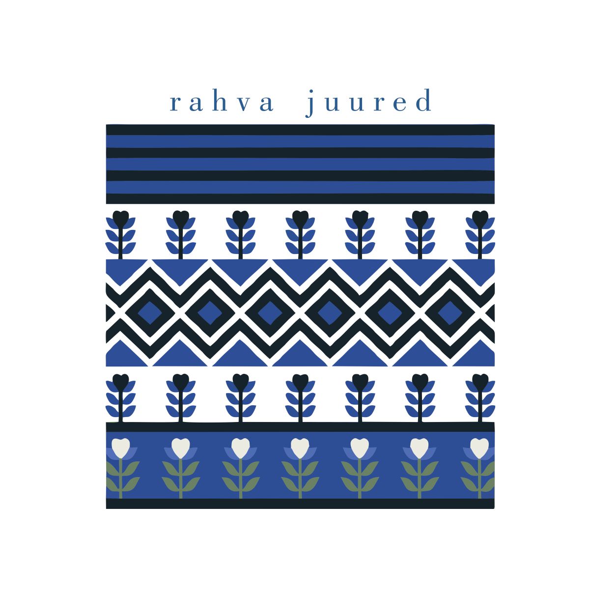 Valge unisex T-särk "Rahva juured"