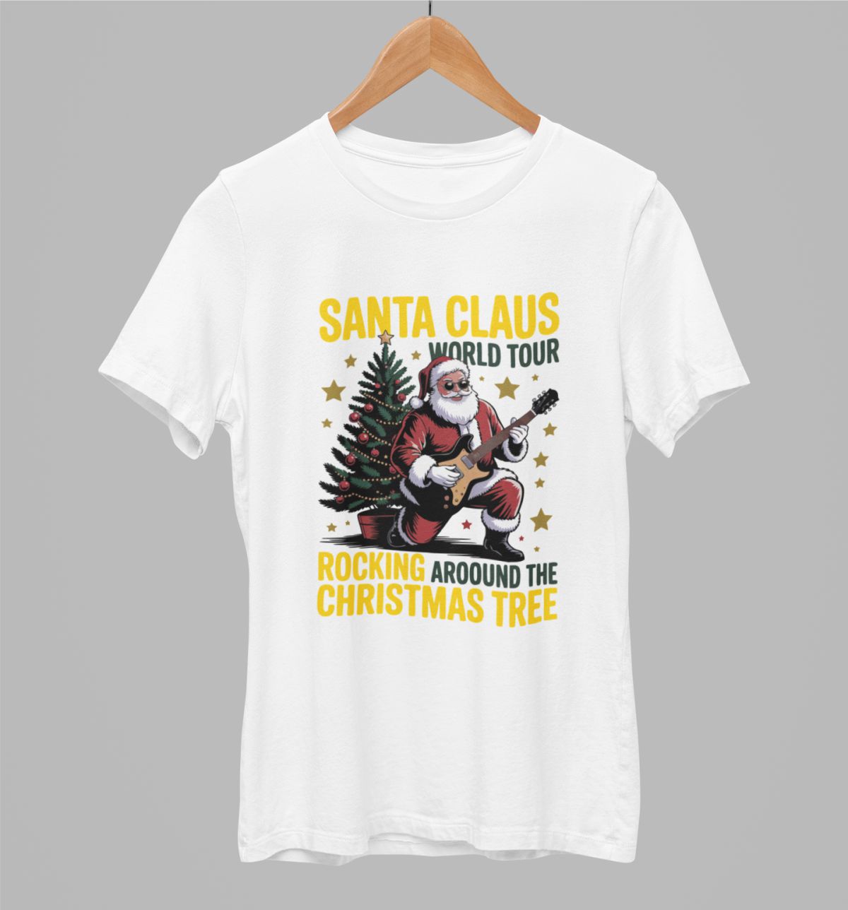 Valged UNISEX T-särgid "Santa Claus world tour"