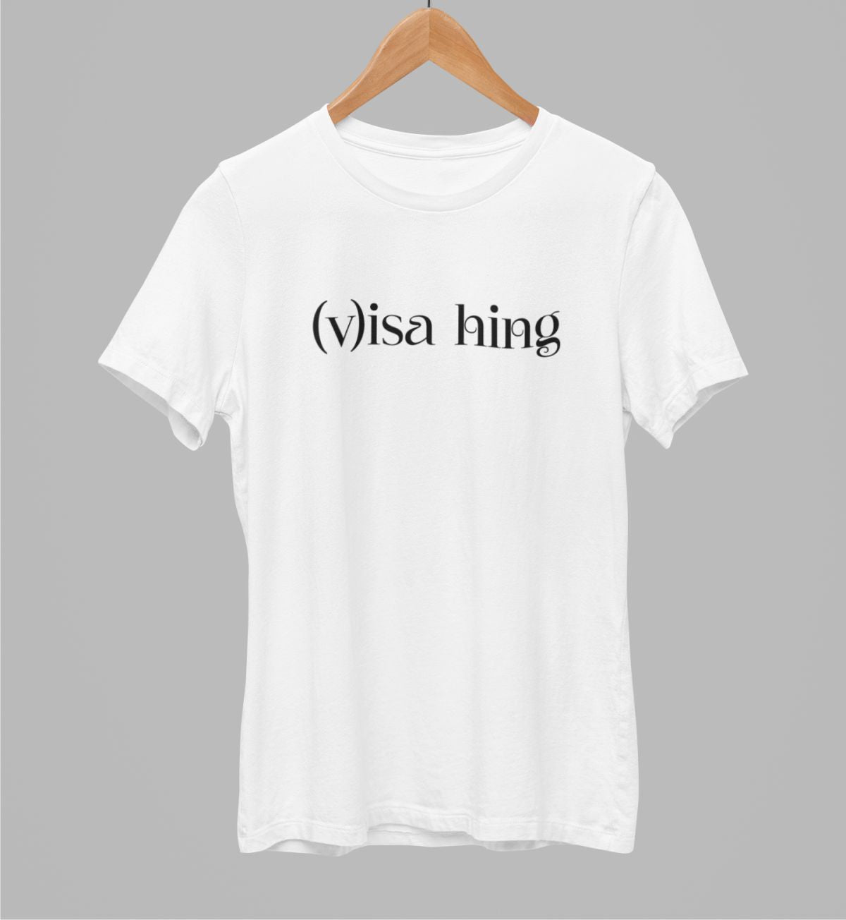 Valged UNISEX T-särgid "(v)isa hing"