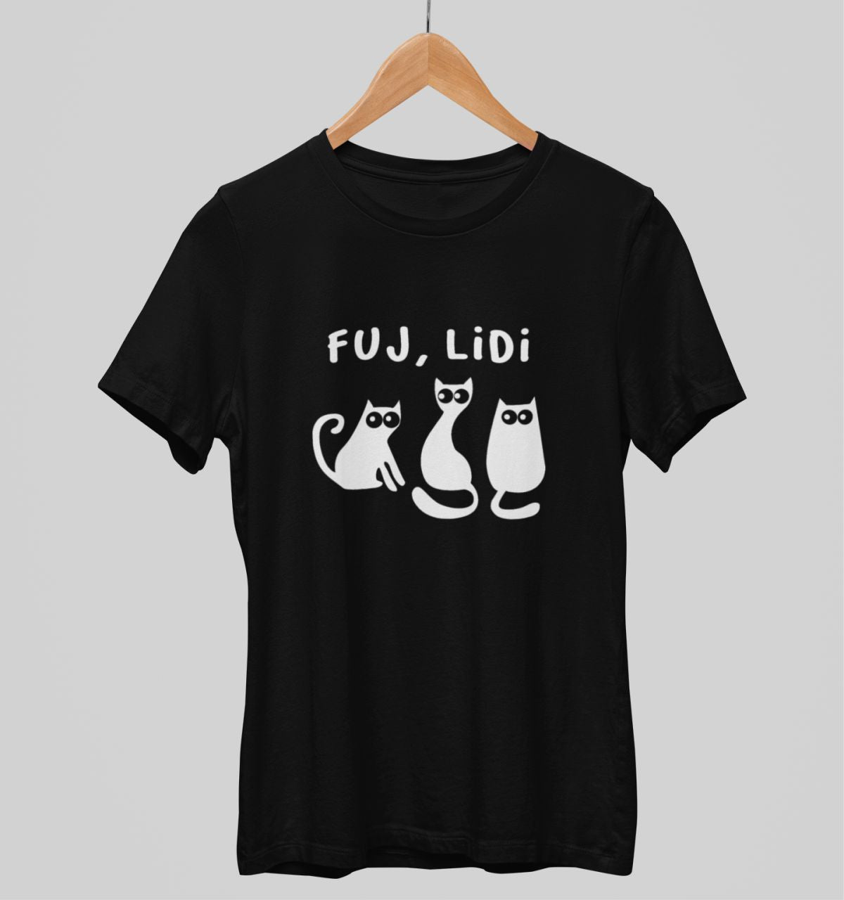 Černé unisex tričko "Fuj, lidi"