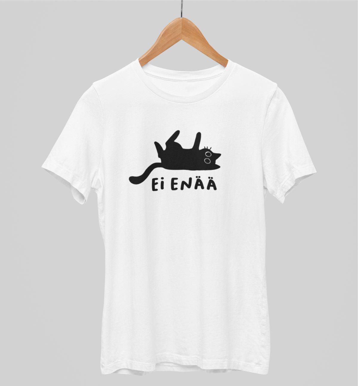 Valkoiset unisex T-paidat "Ei enää"