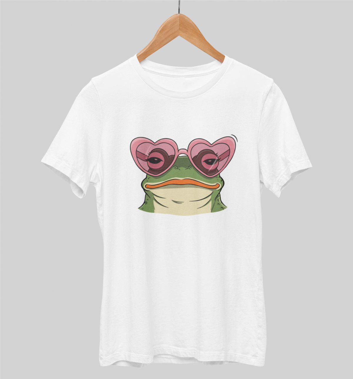 Valkoiset unisex T-paidat "Pikku sammakko"