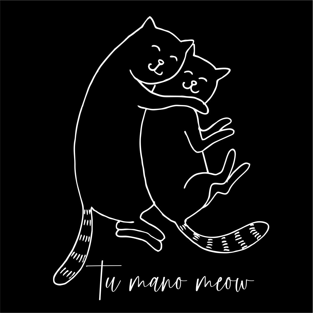 Melni unisex krekli pāriem "Tu esi mans"