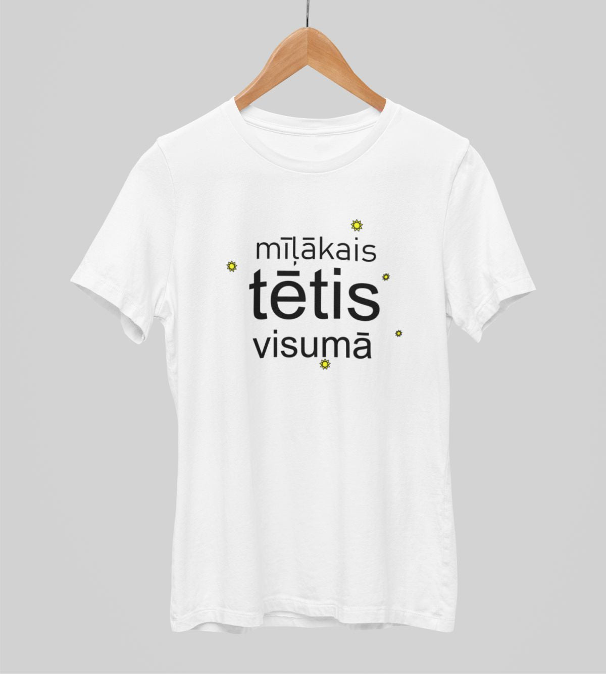 Balti UNISEX krekli "Mīļākais tētis visumā"