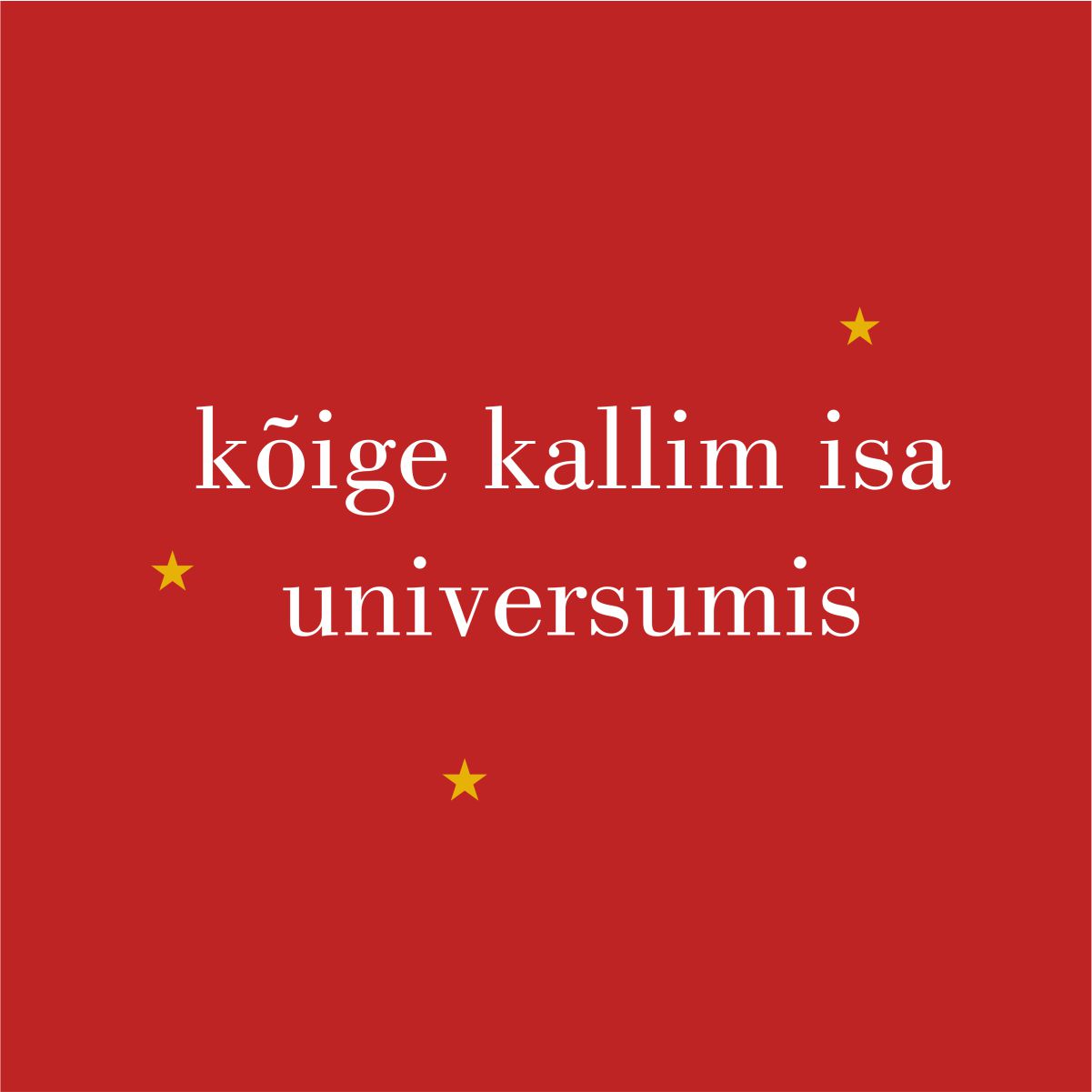 Punane pusaer ilma kapuutsita "Kõige kallim Isa universumis"