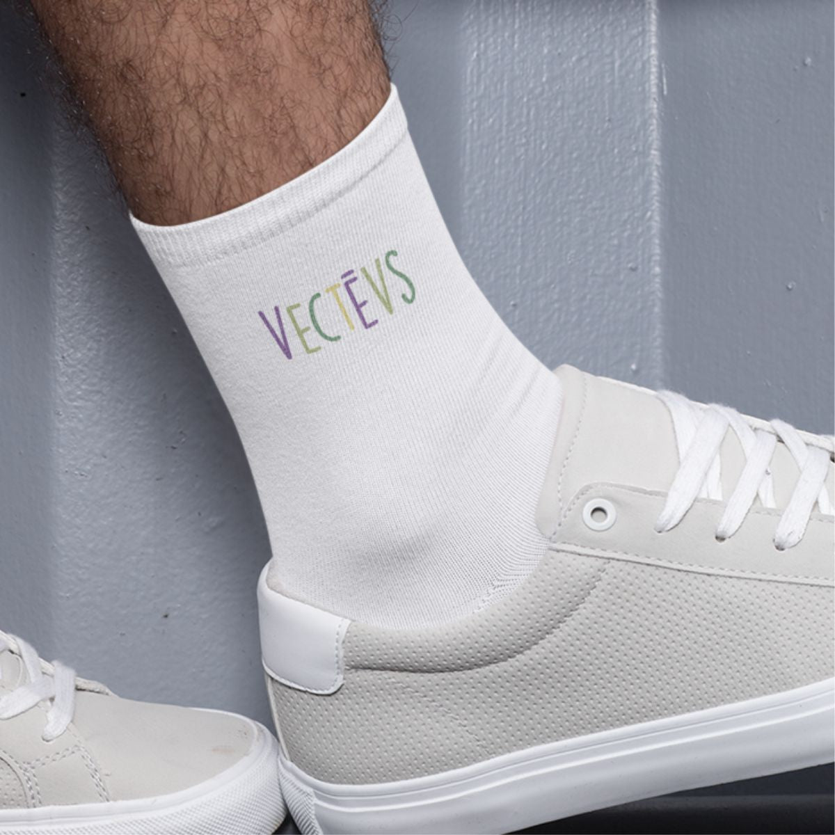 Baltas zeķes "Vectēvs"