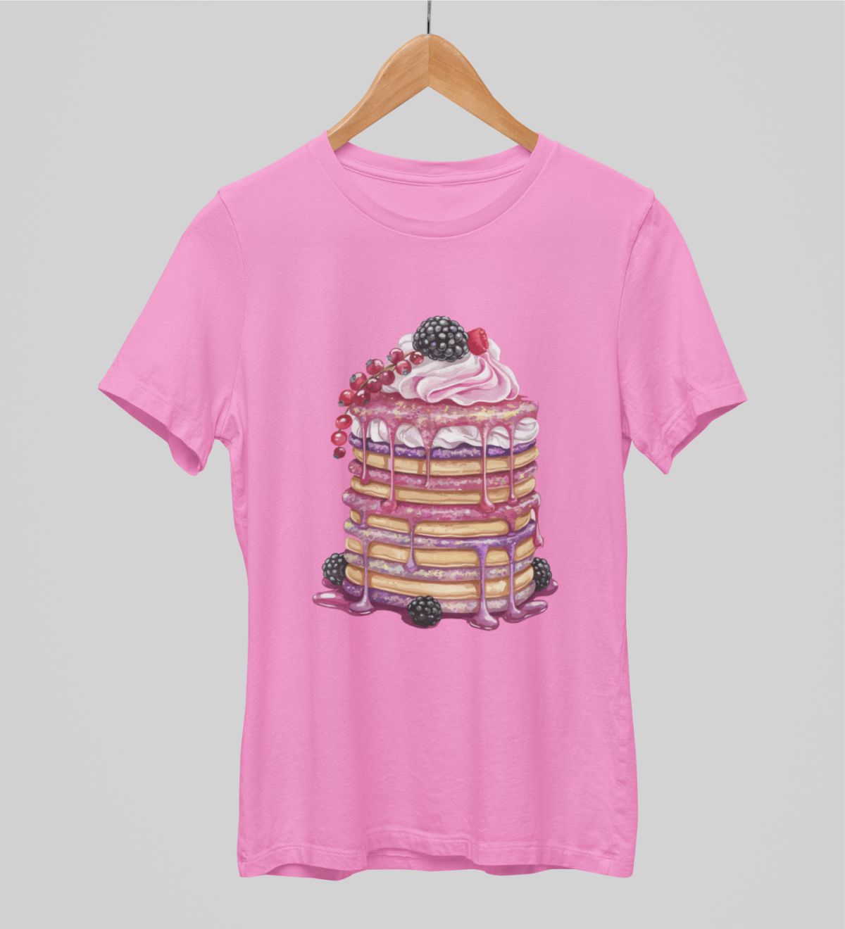 Růžové unisex tričko "Palačinkový dort"