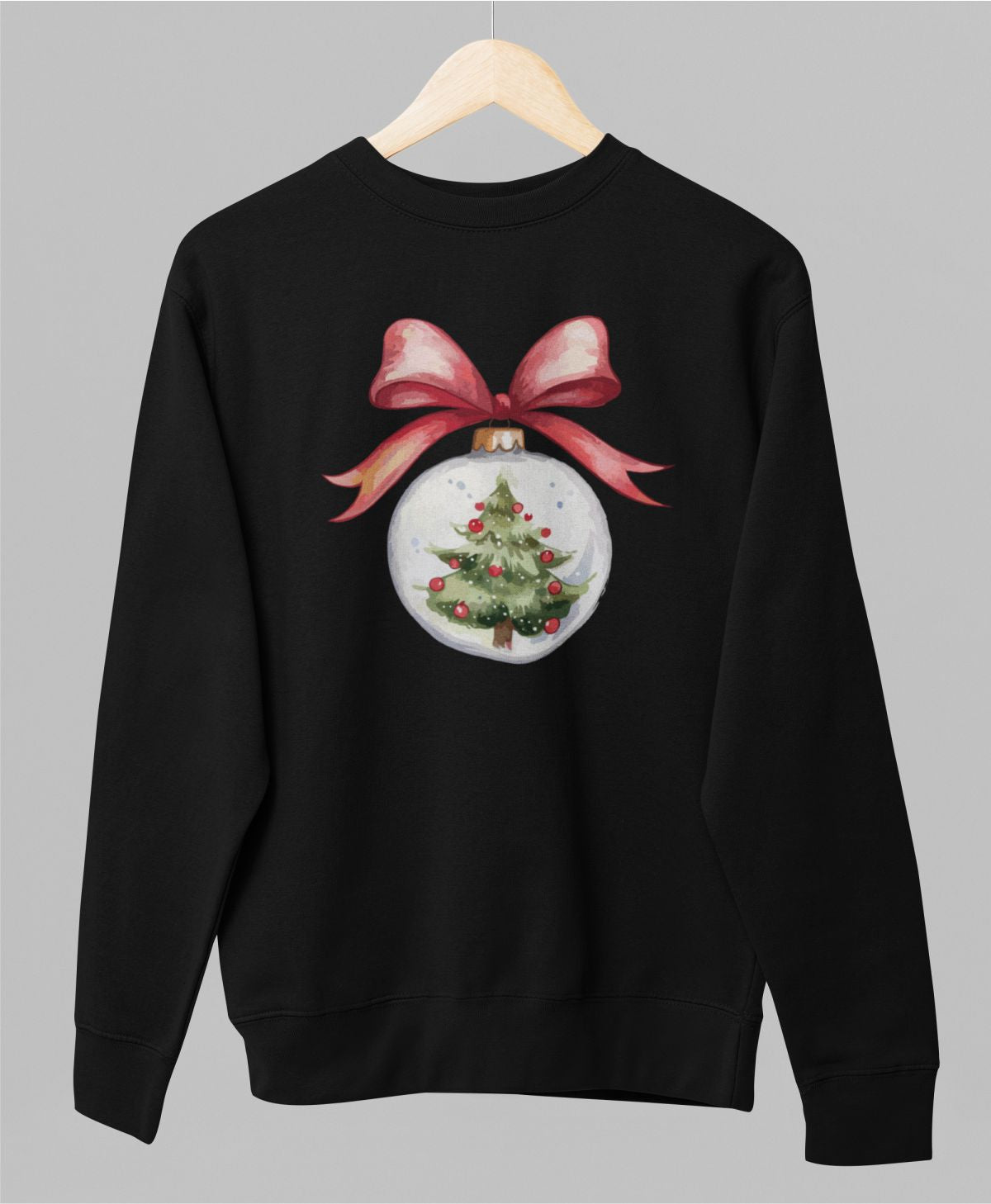 Must UNISEX pusaer ilma kapuutsita "Jõuluehe"