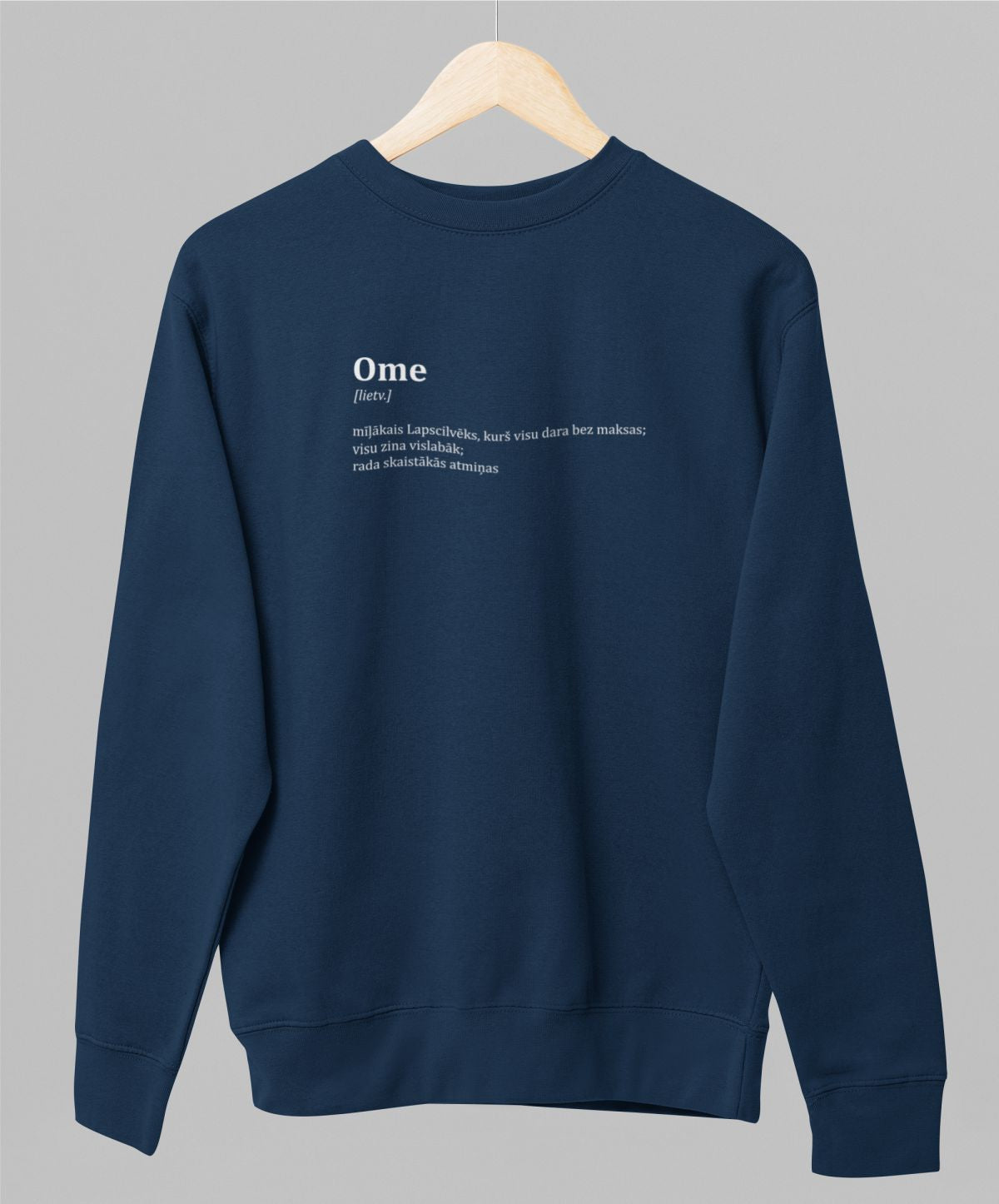 Zils UNISEX džemperis bez kapuces "Ome"