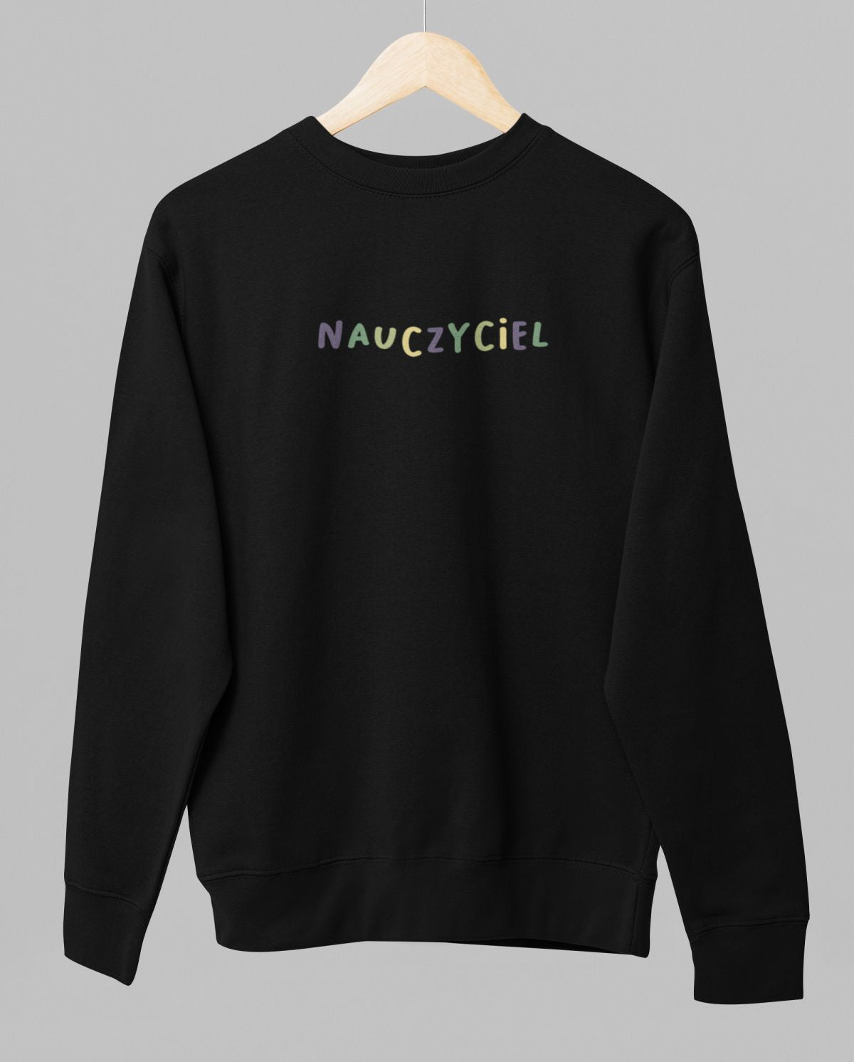 Czarna UNISEX bluza "Nauczyciel" (Wyprodukowany towar)