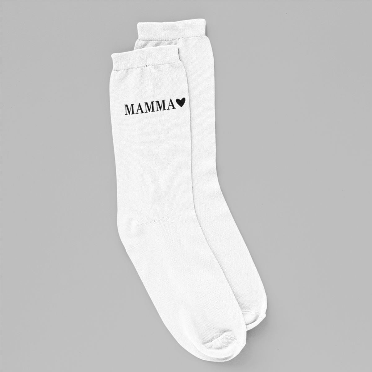 Baltas zeķes "Mamma ar sirsniņu"