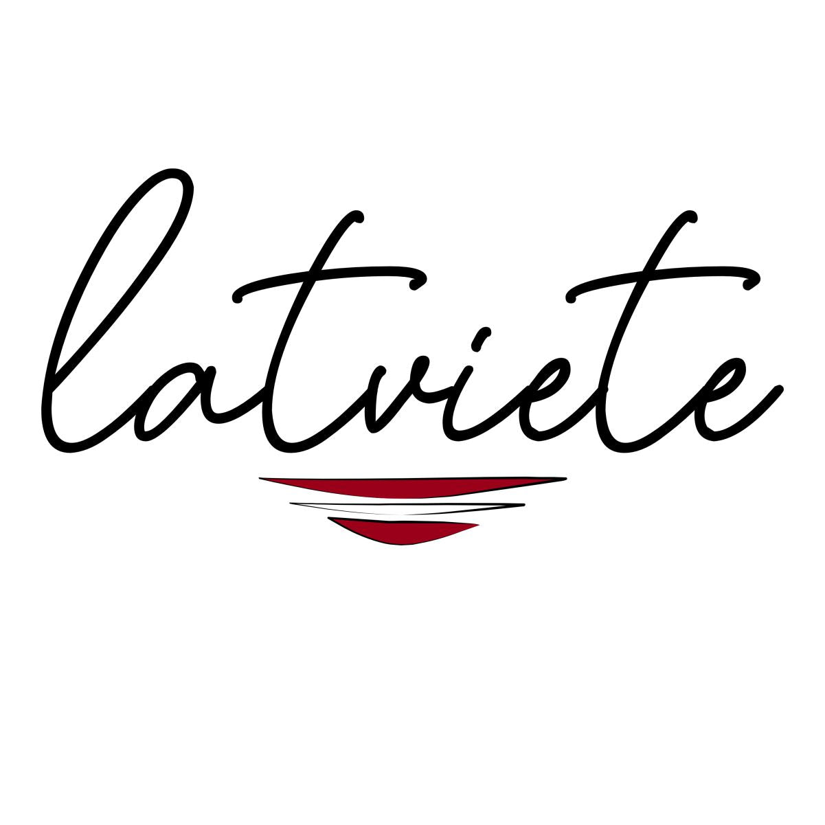 Balts UNISEX džemperis bez kapuces "Es esmu latviete"