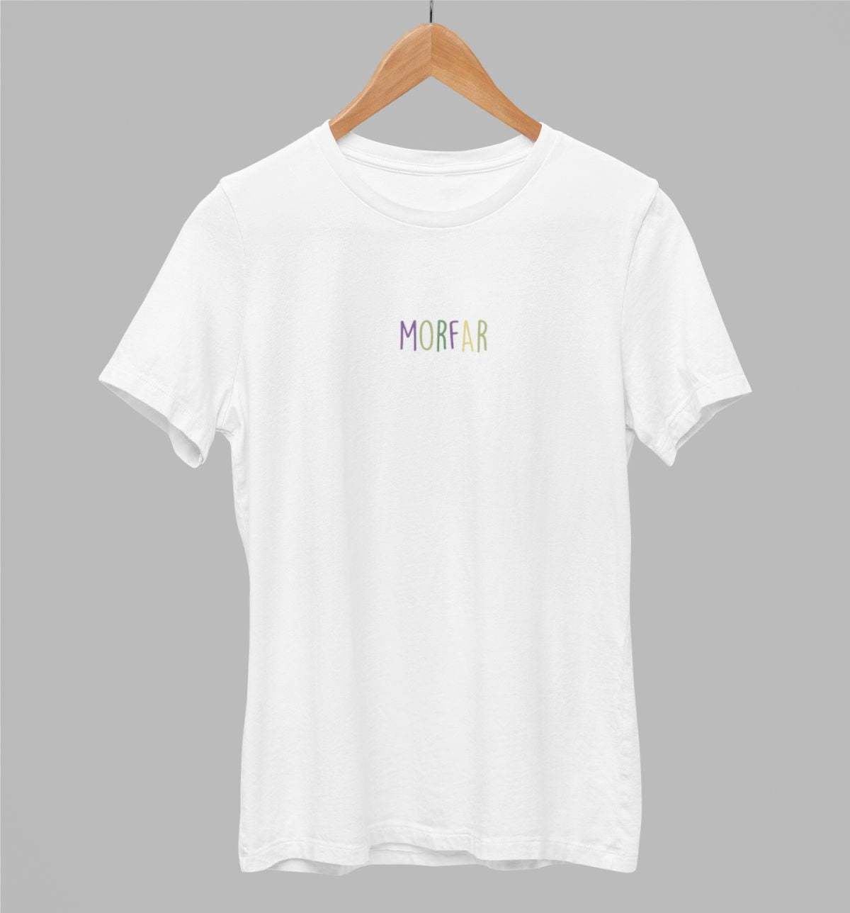 Vit UNISEX T-shirt “Färgglad morfar”