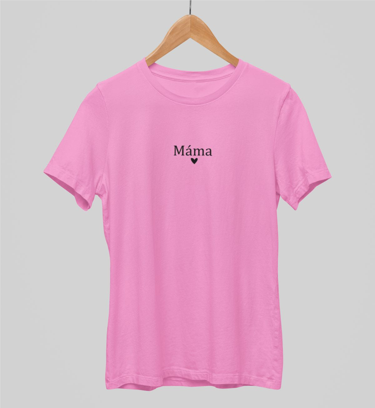 Růžové unisex tričko "Máma se srdíčkem"