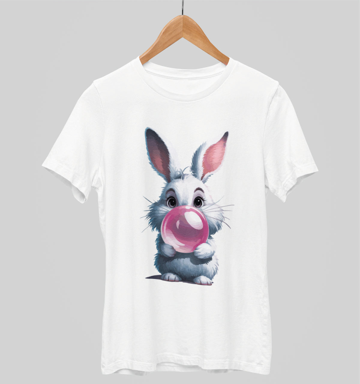 Valkoiset unisex T-paidat "Pupu"