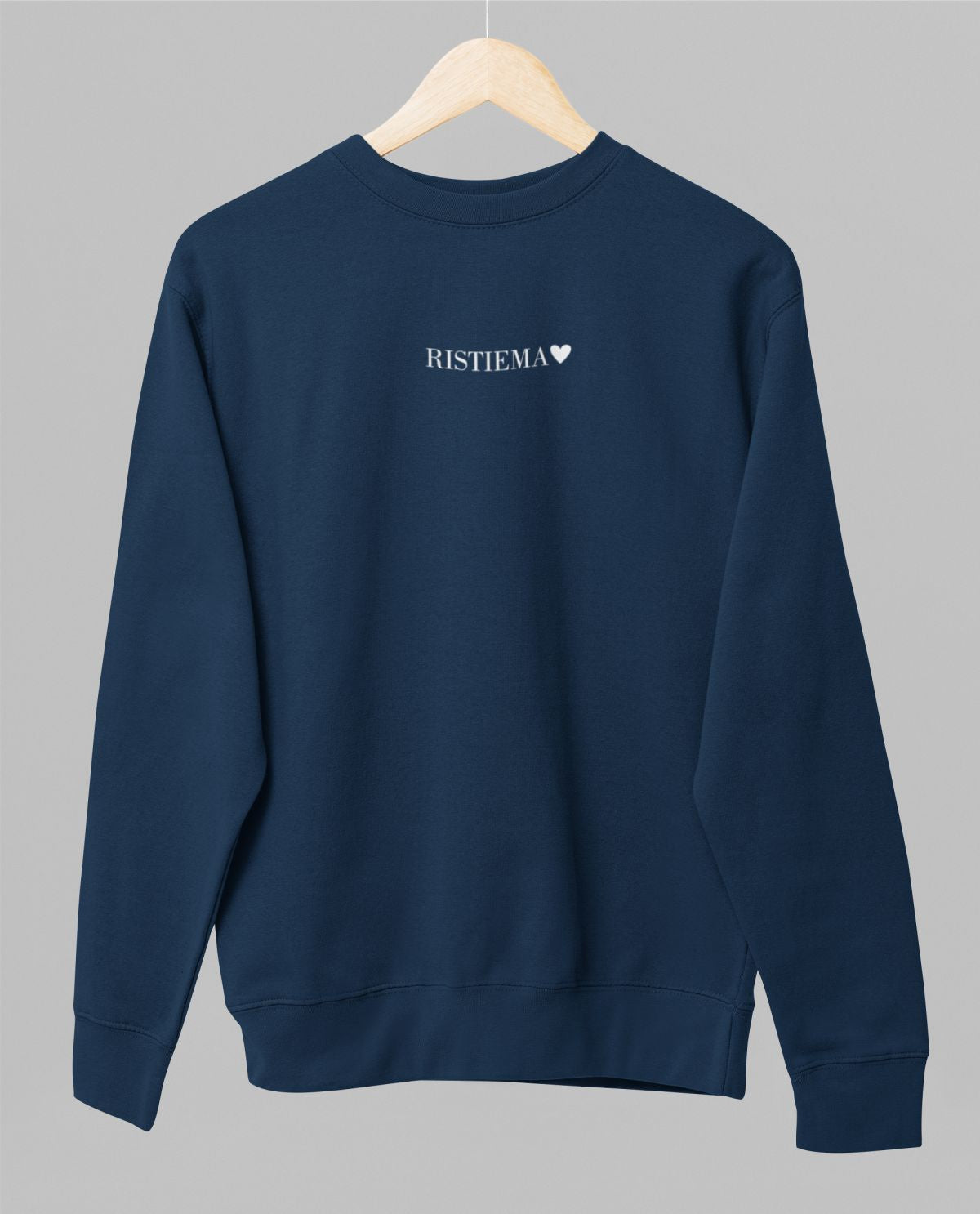 Sinine UNISEX dressipluus ilma kapuutsita "Ristiema südamega"