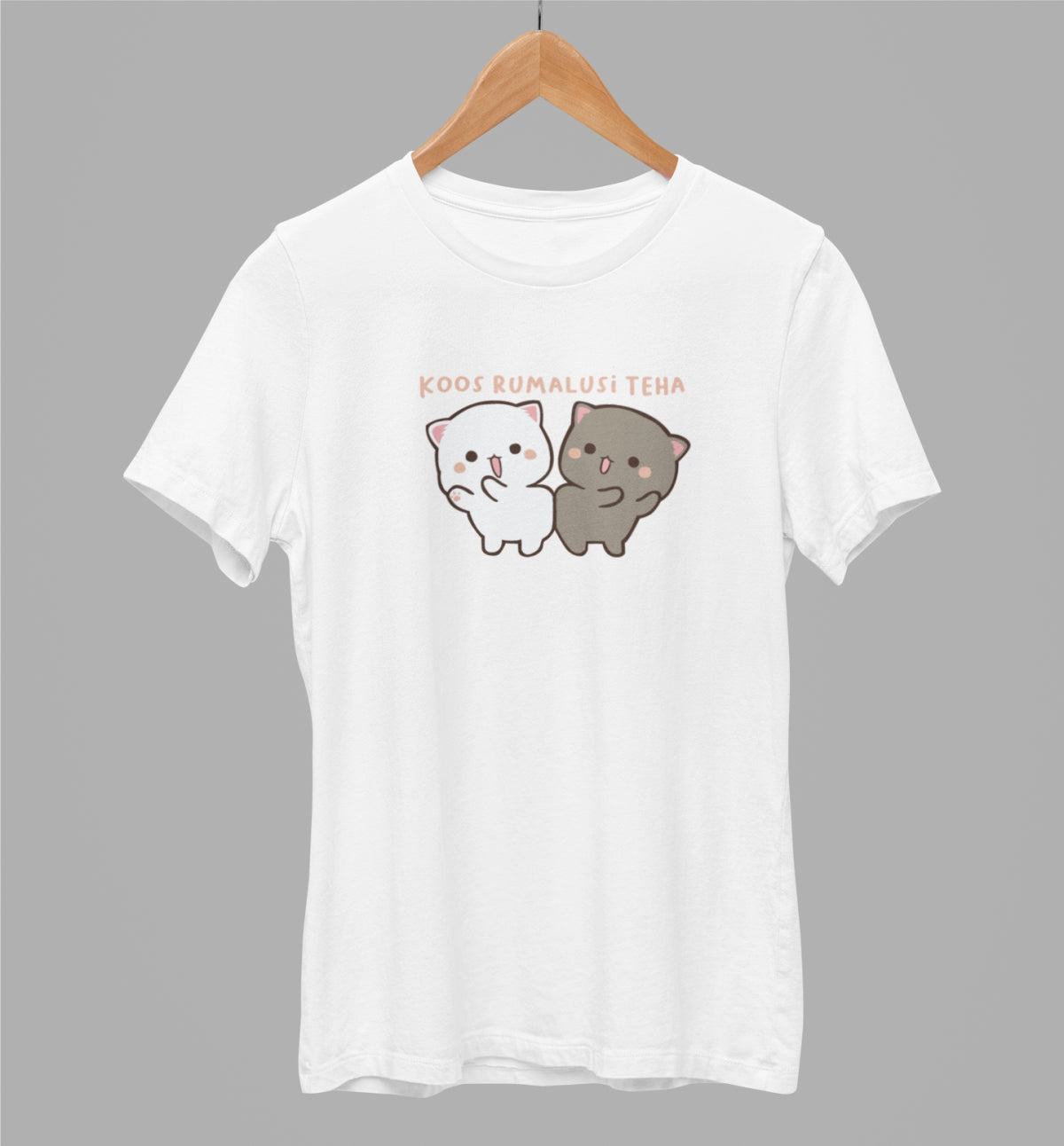 Valge unisex T-särk "Koos rumalusi teha"