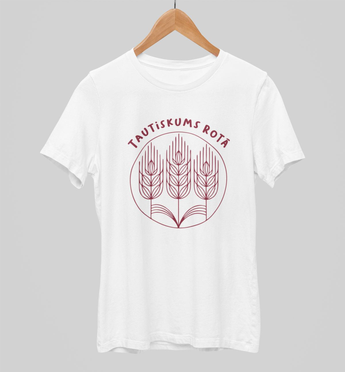 Balti UNISEX krekli "Tautiskums rotā"