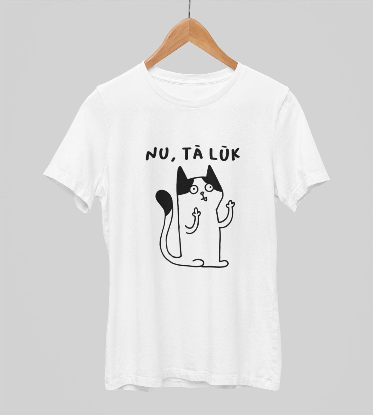 Balti UNISEX krekli "Nu, tā lūk"