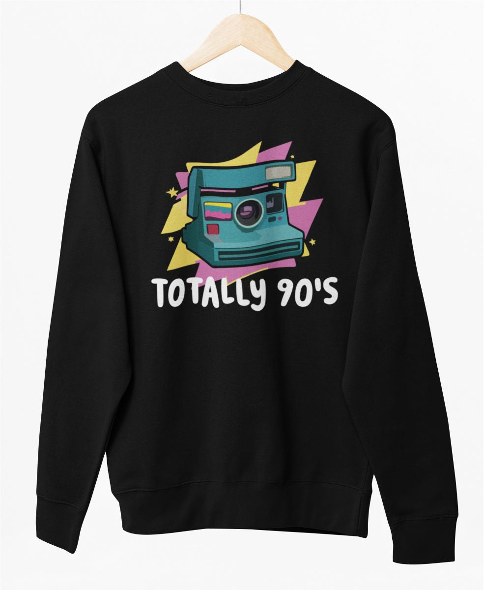 Svart UNISEX sweatshirt ”Totally 90's”