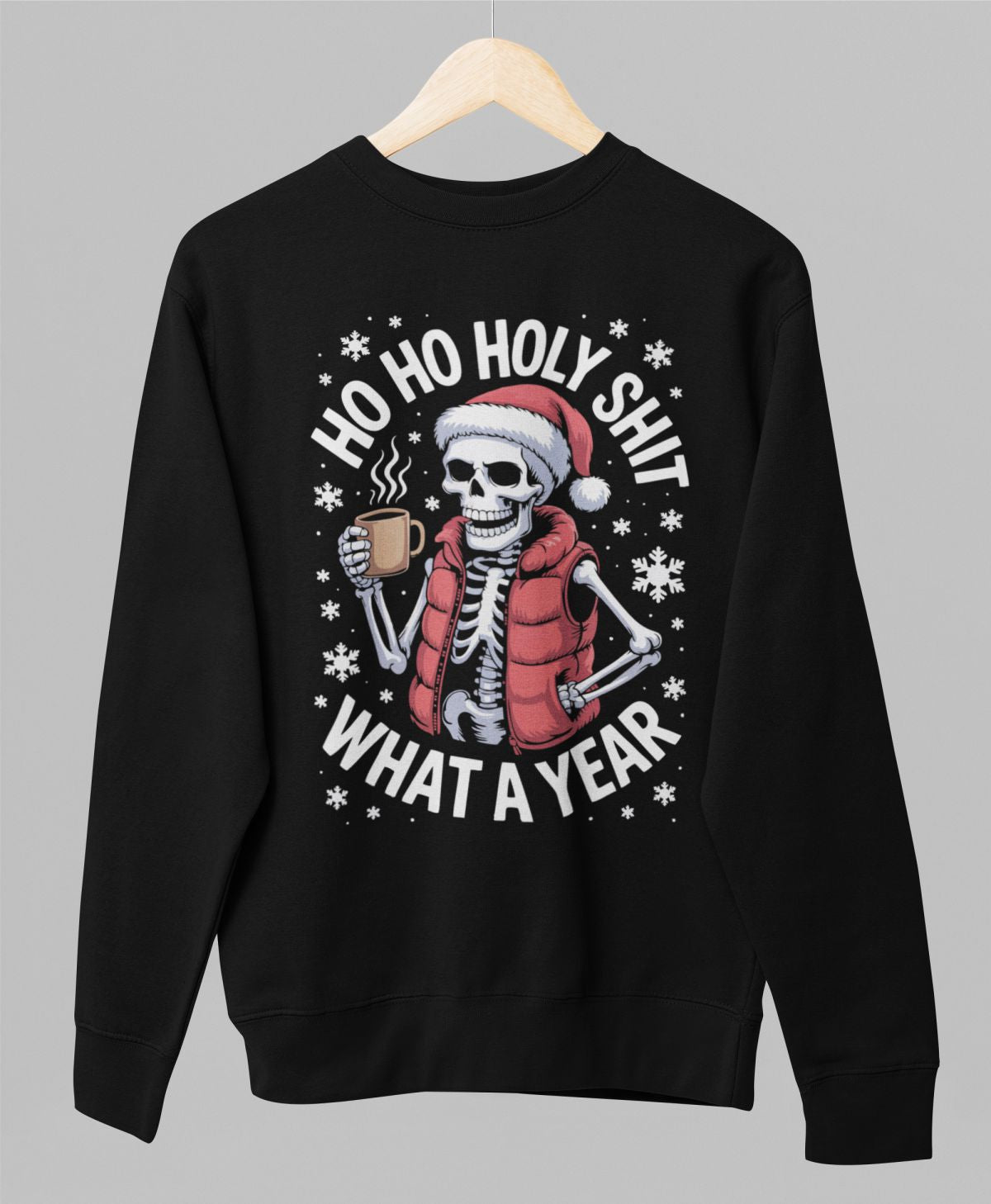 Must UNISEX dressipluus ilma kapuutsita "Whay a year"