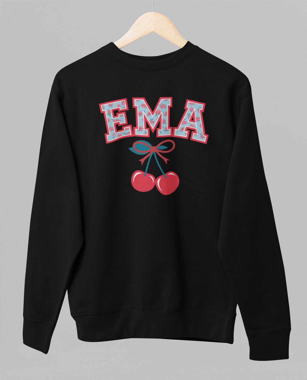 Must UNISEX dressipluus ilma kapuutsita "Stiilne ema"