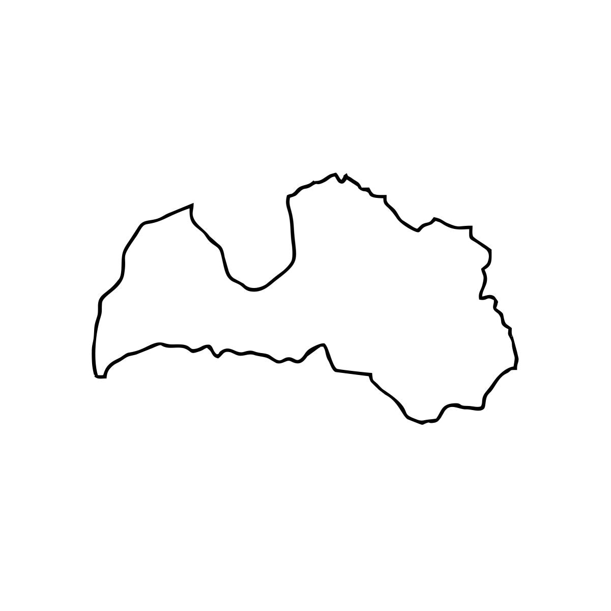 Balti UNISEX krekli "Latvijas kontūras"