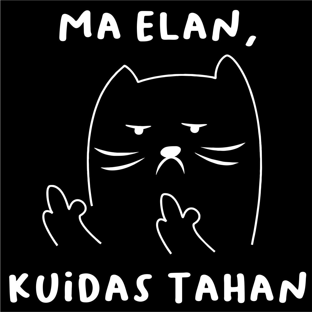 Must UNISEX dressipluus ilma kapuutsita "Ma elan, kuidas tahan"