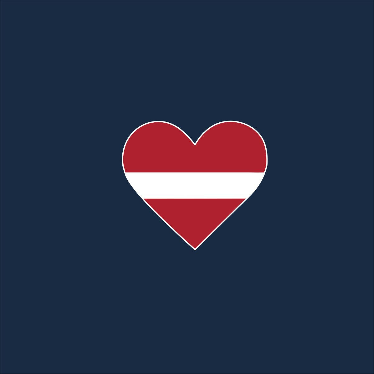 Zils UNISEX džemperis bez kapuces "Latvijas sirsniņa"