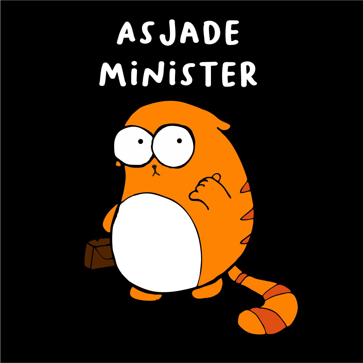 Must UNISEX dressipluus ilma kapuutsita "Asjade minister"