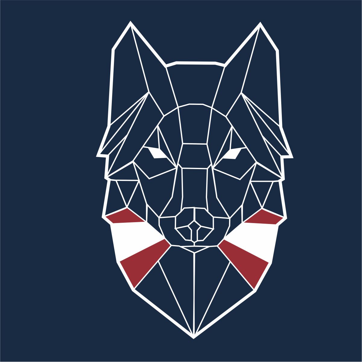 Zils UNISEX džemperis bez kapuces "Latvijas vilks"