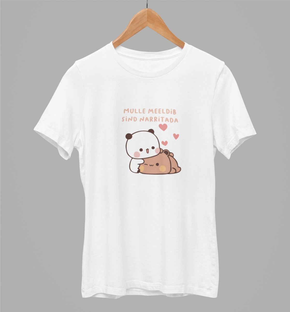 Valge unisex T-särk "Mulle meeldib sind narritada"