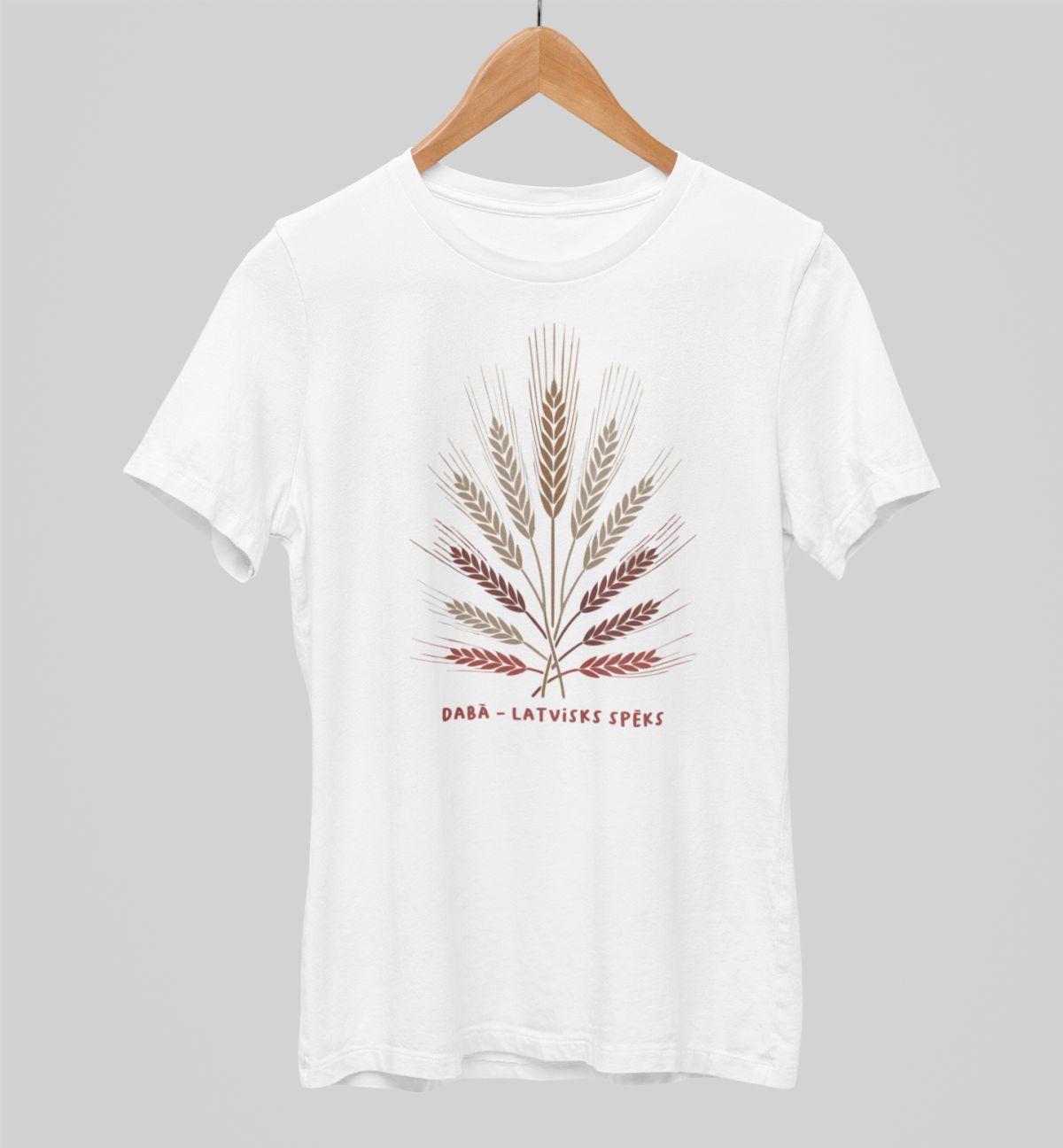 Balti UNISEX krekli "Dabā – latvisks spēks"