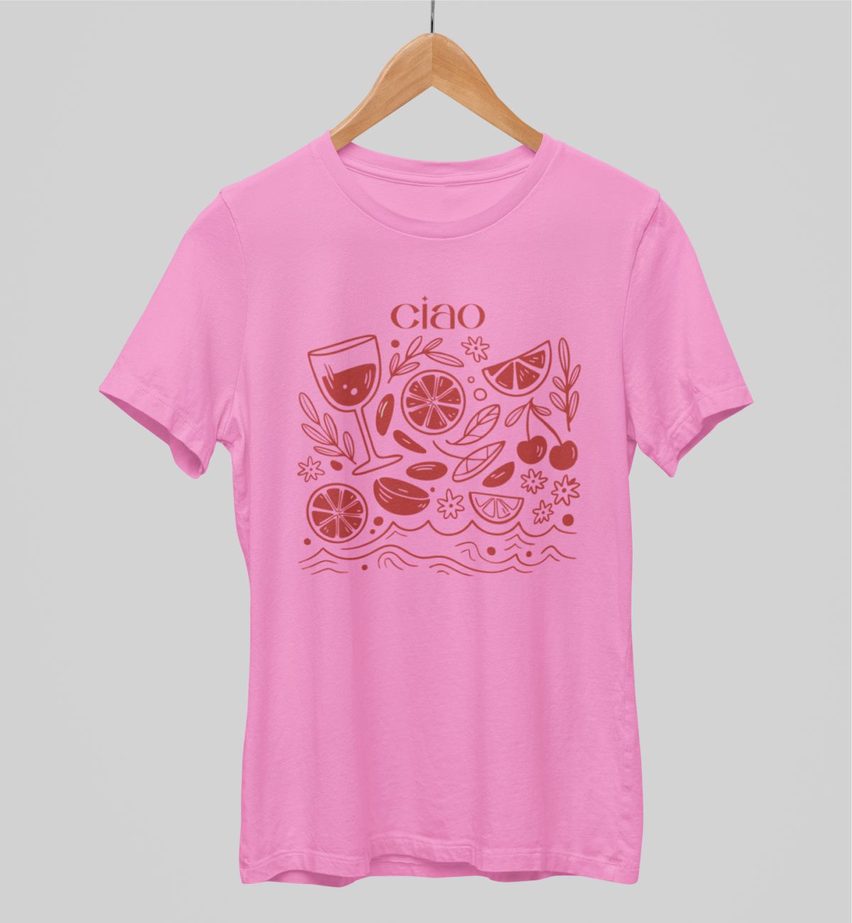 Rozā UNISEX krekli "Ciao"